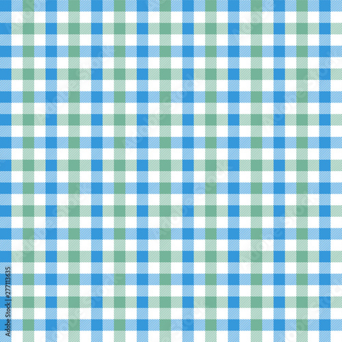 Wallpaper Mural Blue and Green Gingham pattern. Texture from rhombus/squares for - plaid, tablecloths, clothes, shirts, dresses, paper, bedding, blankets, quilts and other textile products. Vector illustration EPS 10 Torontodigital.ca