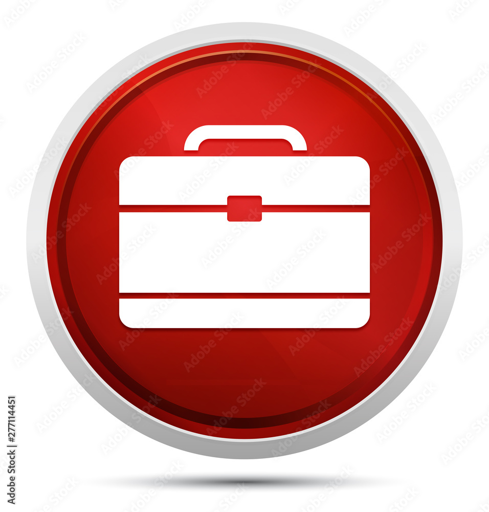 Briefcase icon Promo Red Round Button Briefcase icon Promo Red Round Button