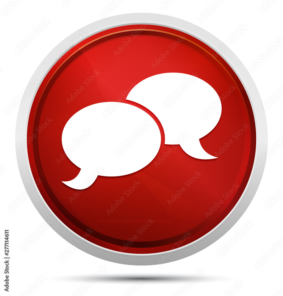 Chat icon Promo Red Round Button Chat icon Promo Red Round Button