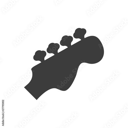 black icon head and pegs bass guitar