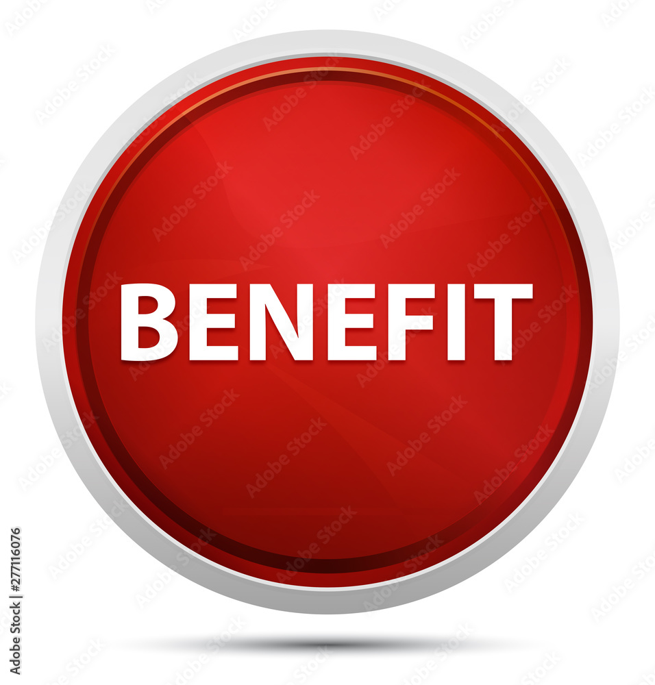 Benefit Promo Red Round Button Benefit Promo Red Round Button