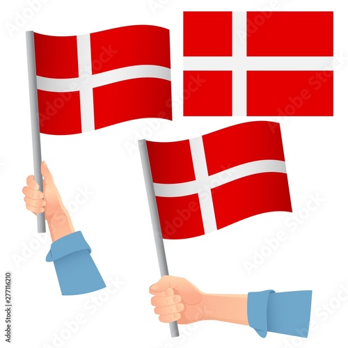 Denmark flag in hand set