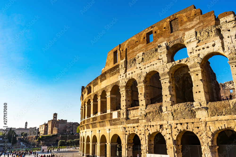 Colosseum Ancient Roman Forum Rome Italy