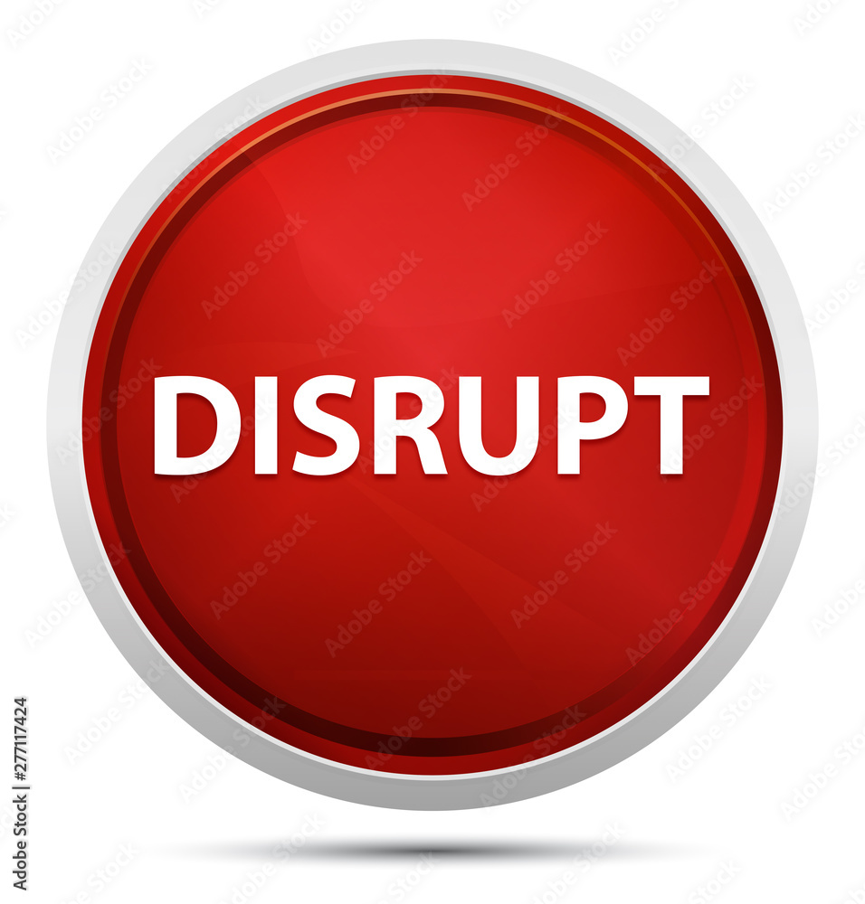 Disrupt Promo Red Round Button Disrupt Promo Red Round Button