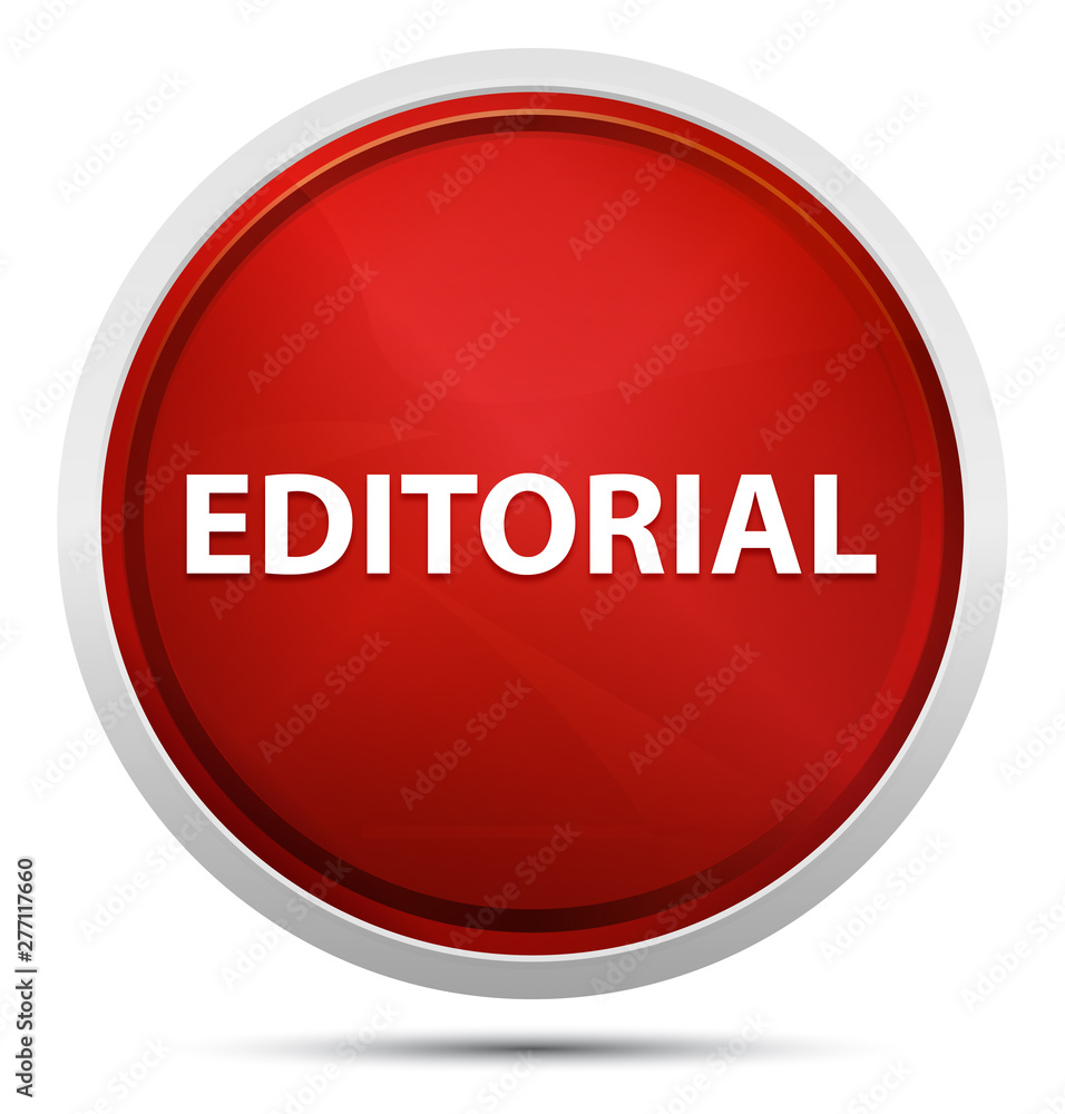 Editorial Promo Red Round Button Editorial Promo Red Round Button