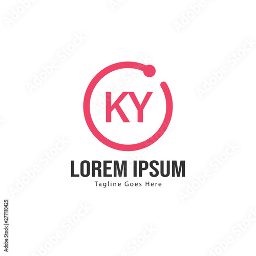 Free Download Initial KY logo template with modern frame. Minimalist KY letter logo vector illustration - GFXLoad