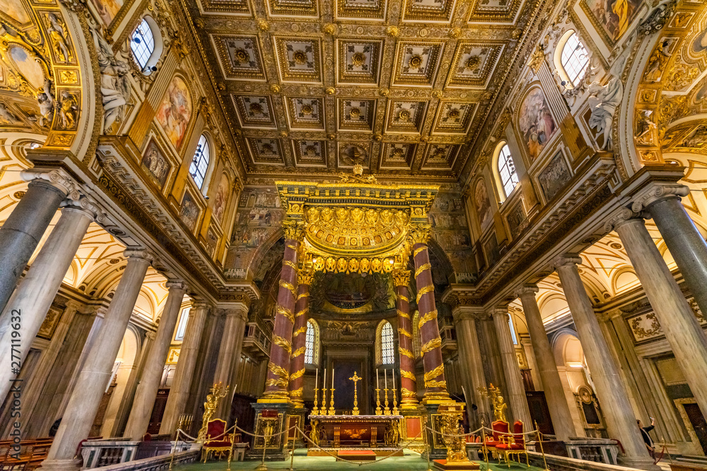 Angel Decorations High Altar Basilica Santa Maria Maggiore Rome Italy