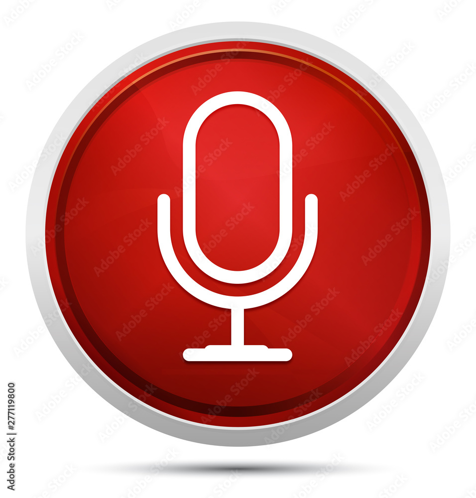 Microphone icon Promo Red Round Button Microphone icon Promo Red Round Button