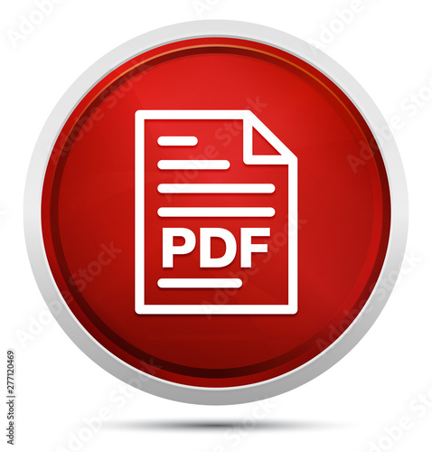 PDF document page icon Promo Red Round Button