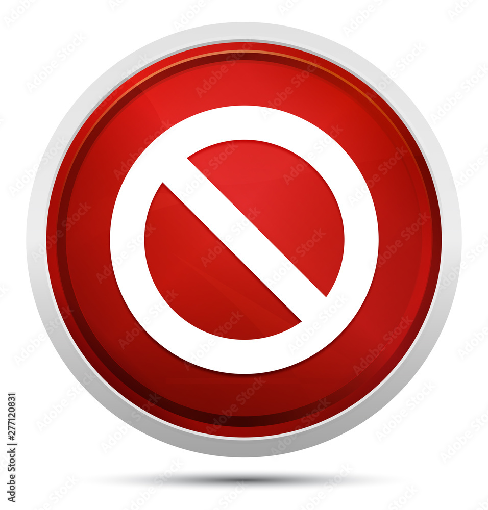 Prohibition icon Promo Red Round Button Prohibition icon Promo Red Round Button