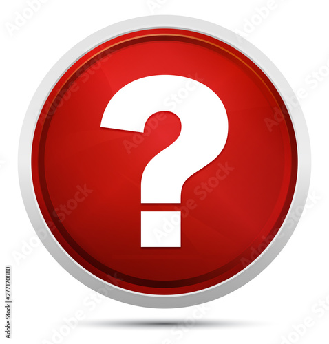 Fototapeta Naklejka Na Ścianę i Meble -  Question mark icon Promo Red Round Button
