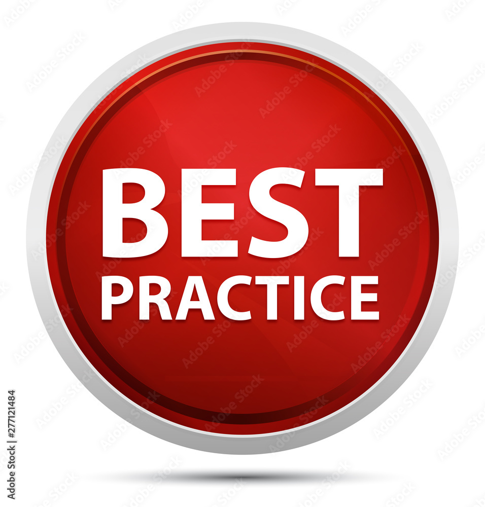Best Practice Promo Red Round Button Best Practice Promo Red Round Button