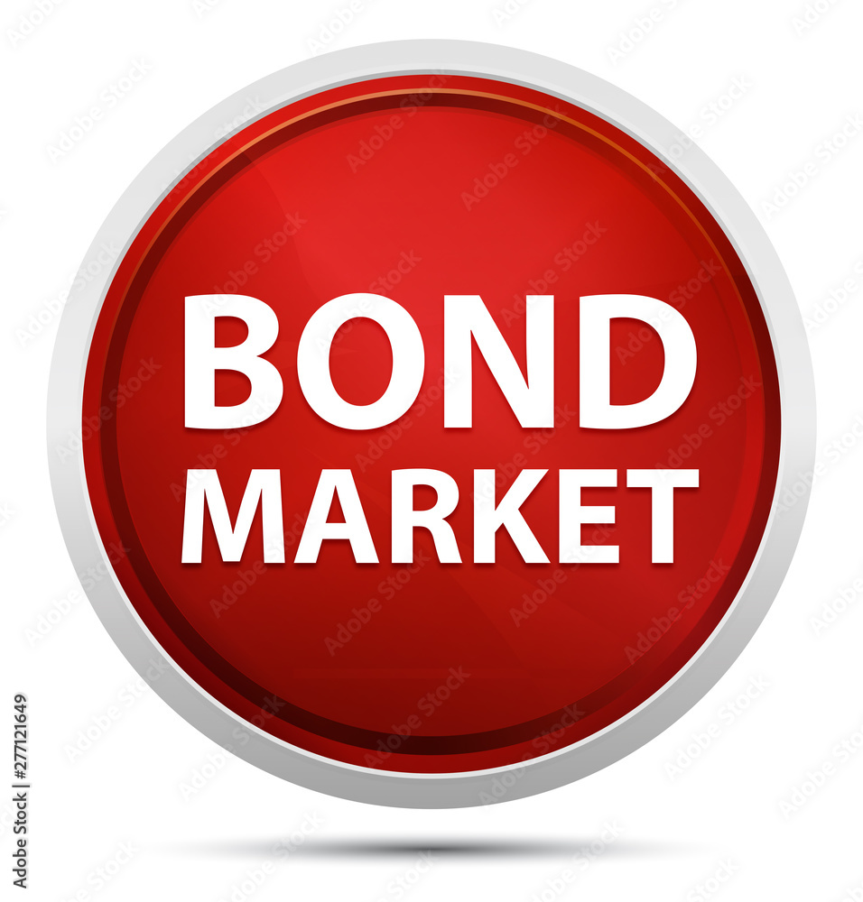 Bond Market Promo Red Round Button Bond Market Promo Red Round Button