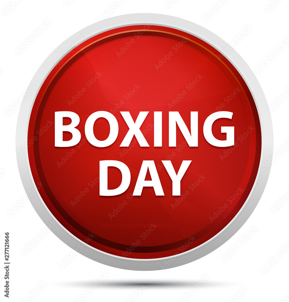 Boxing Day Promo Red Round Button Boxing Day Promo Red Round Button