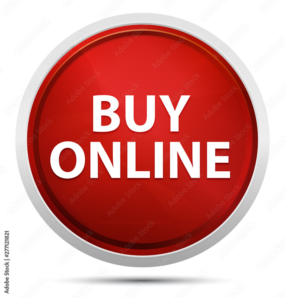 Buy Online Promo Red Round Button Buy Online Promo Red Round Button