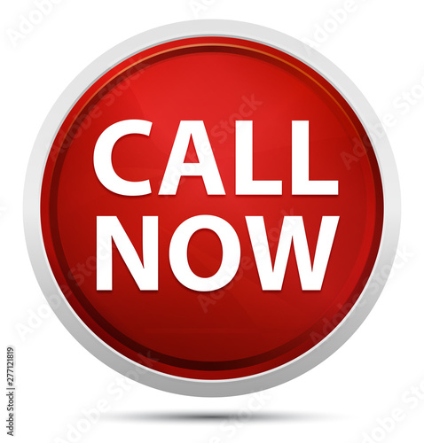 Call Now Promo Red Round Button