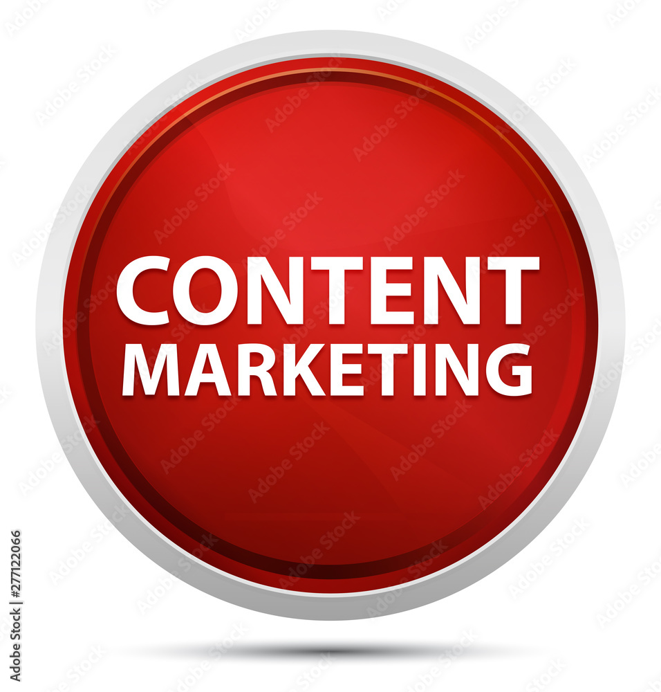 Content Marketing Promo Red Round Button Content Marketing Promo Red Round Button