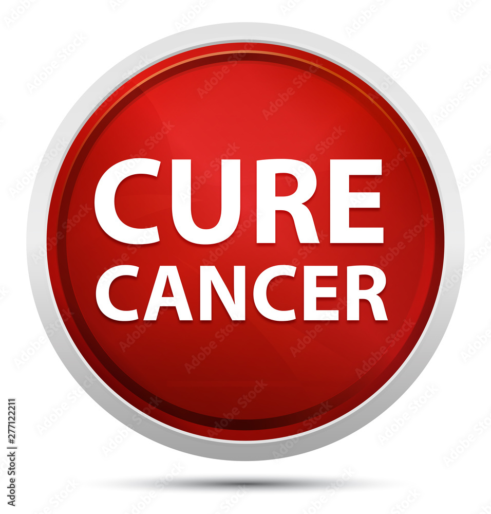 Cure Cancer Promo Red Round Button