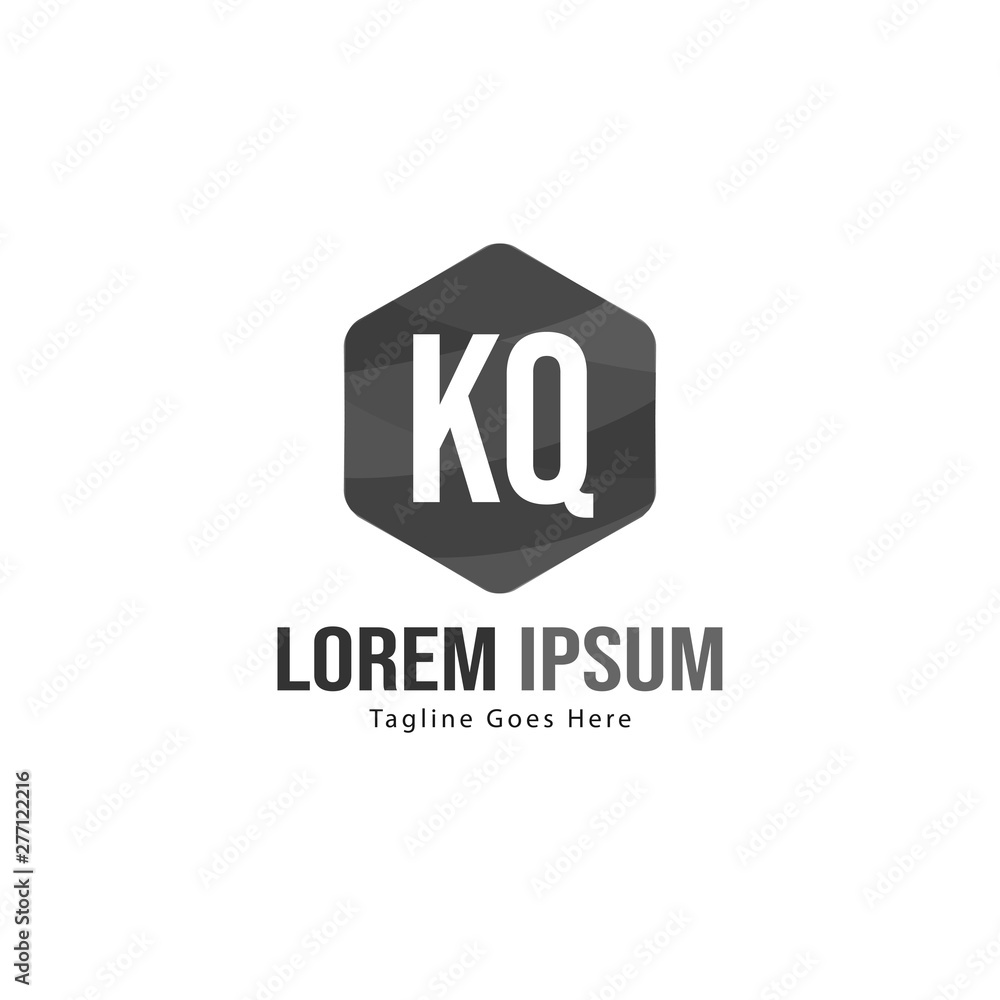 Initial KQ logo template with modern frame. Minimalist KQ letter logo vector illustration Initial KQ logo template with modern frame. Minimalist KQ letter logo vector illustration