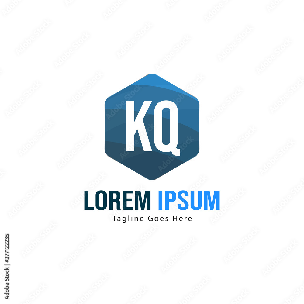 Initial KQ logo template with modern frame. Minimalist KQ letter logo vector illustration Initial KQ logo template with modern frame. Minimalist KQ letter logo vector illustration