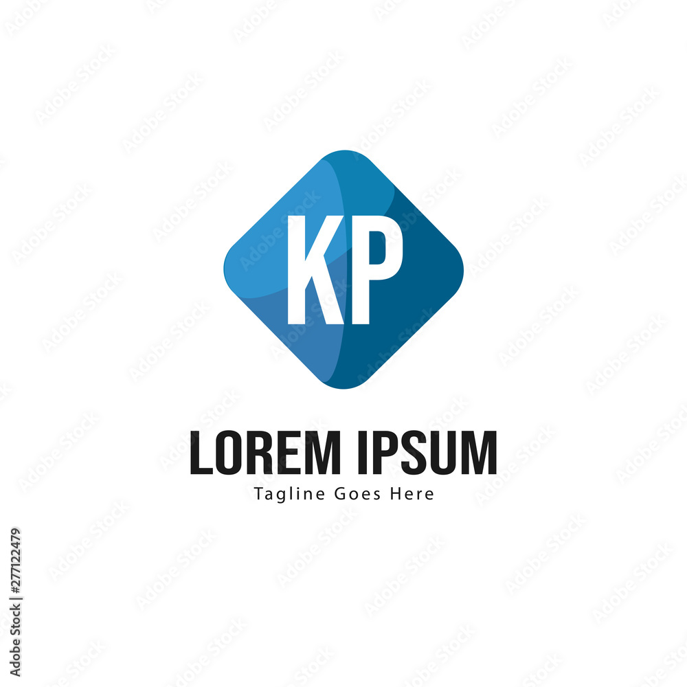 Initial KP logo template with modern frame. Minimalist KP letter logo vector illustration Initial KP logo template with modern frame. Minimalist KP letter logo vector illustration