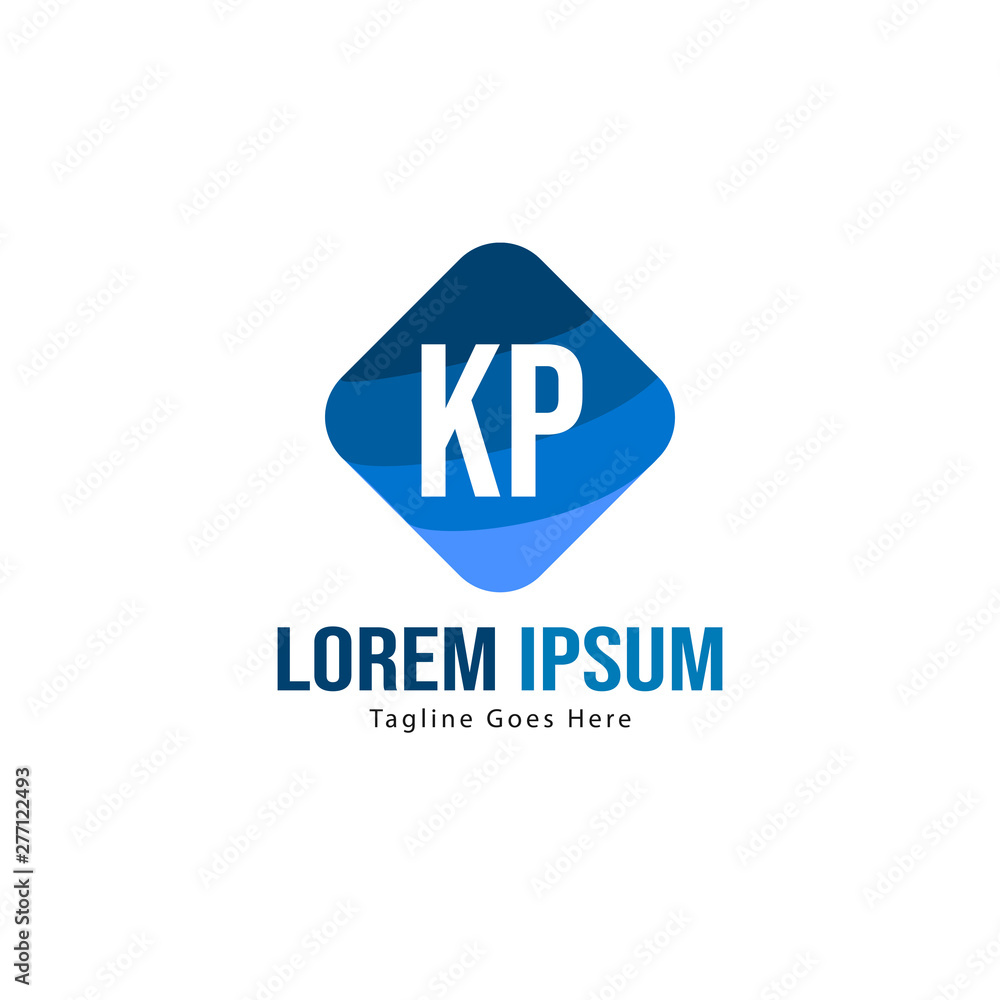Initial KP logo template with modern frame. Minimalist KP letter logo vector illustration Initial KP logo template with modern frame. Minimalist KP letter logo vector illustration