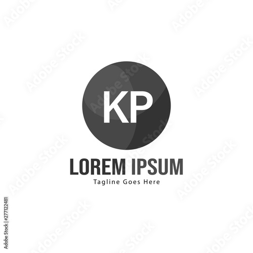 Free Download Initial KP logo template with modern frame. Minimalist KP letter logo vector illustration - GFXLoad