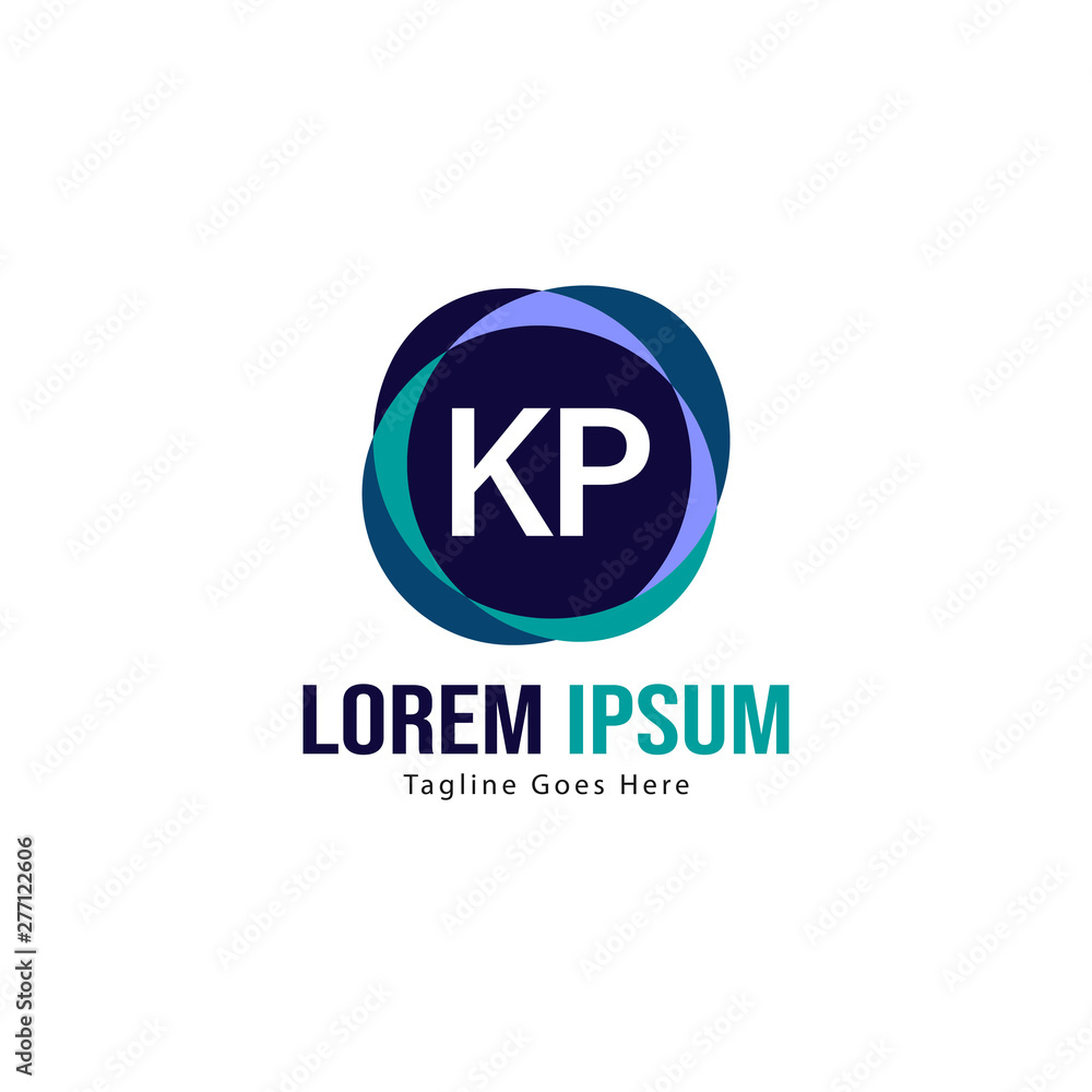 Initial KP logo template with modern frame. Minimalist KP letter logo vector illustration Initial KP logo template with modern frame. Minimalist KP letter logo vector illustration