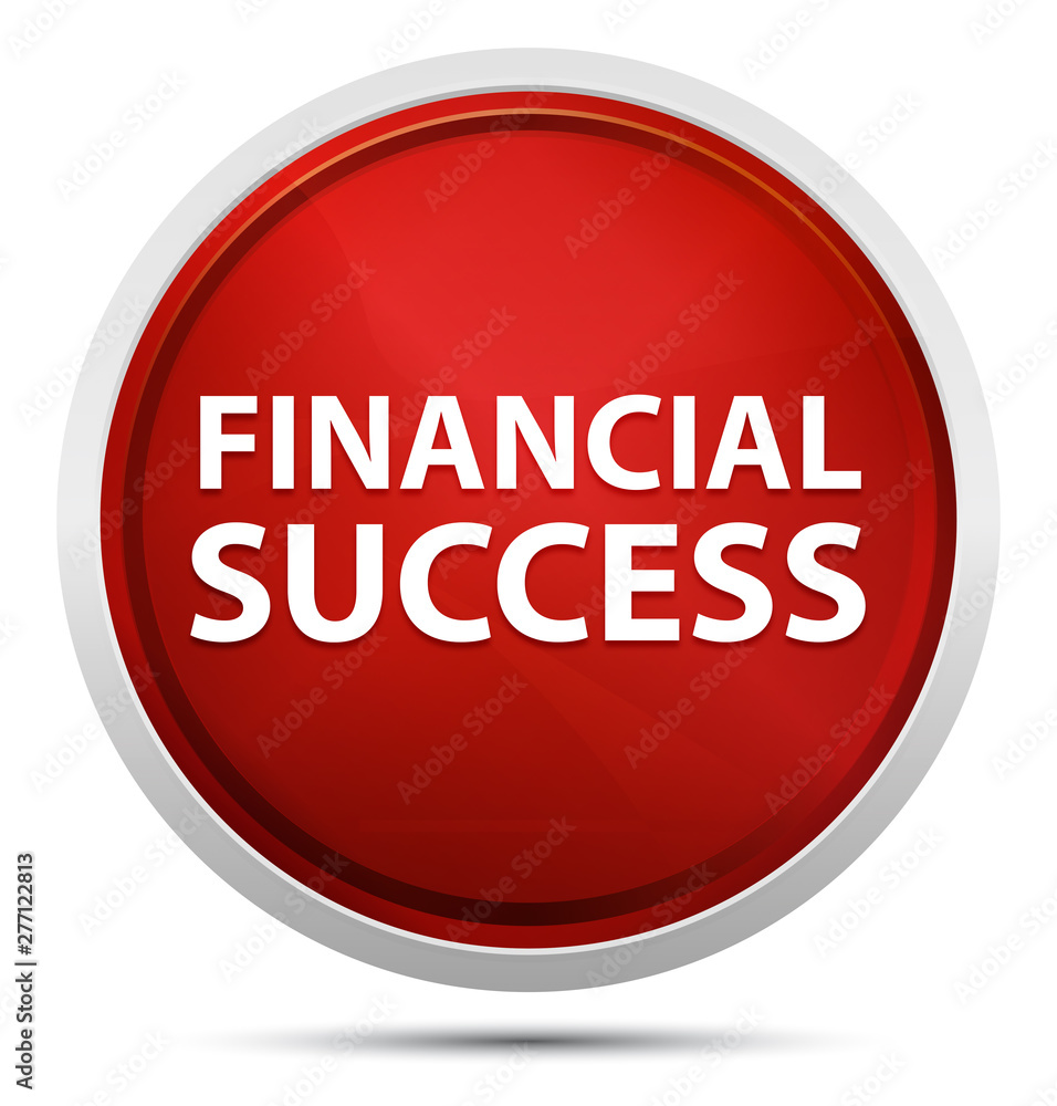 Financial Success Promo Red Round Button Financial Success Promo Red Round Button