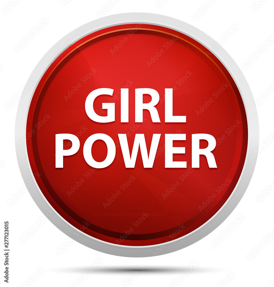 Girl Power Promo Red Round Button Girl Power Promo Red Round Button