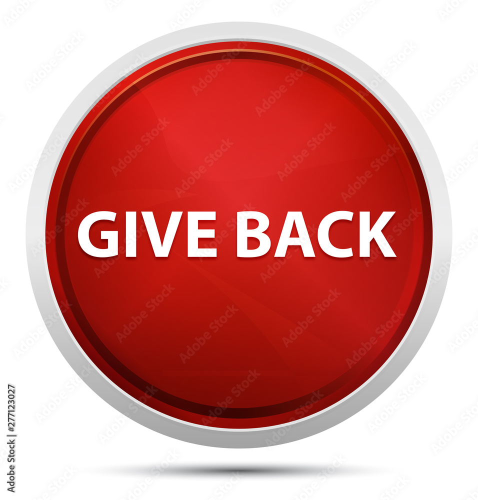 Give Back Promo Red Round Button Give Back Promo Red Round Button