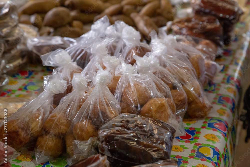 sale of sweet types market of Valladolid, México