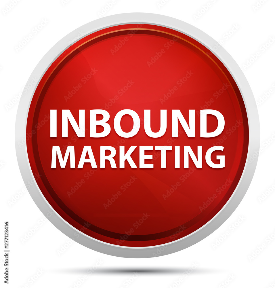 Inbound Marketing Promo Red Round Button Inbound Marketing Promo Red Round Button
