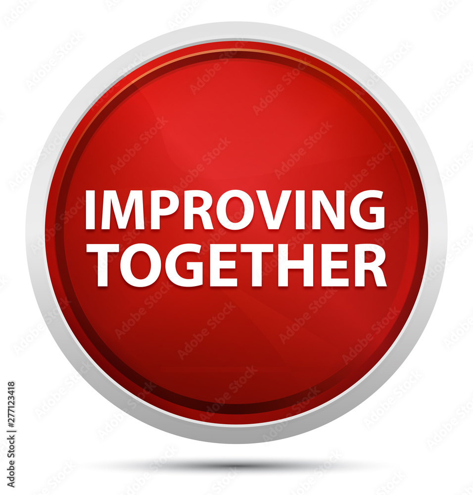 Improving Together Promo Red Round Button Improving Together Promo Red Round Button