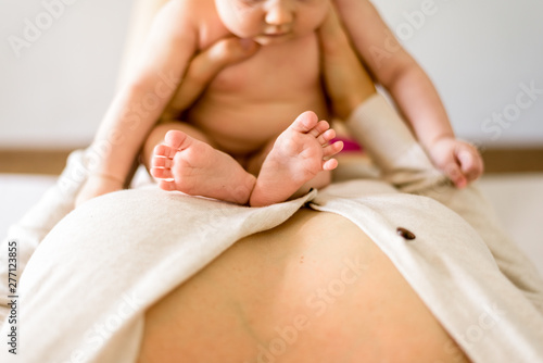 Feet of newborn, small and delicate.