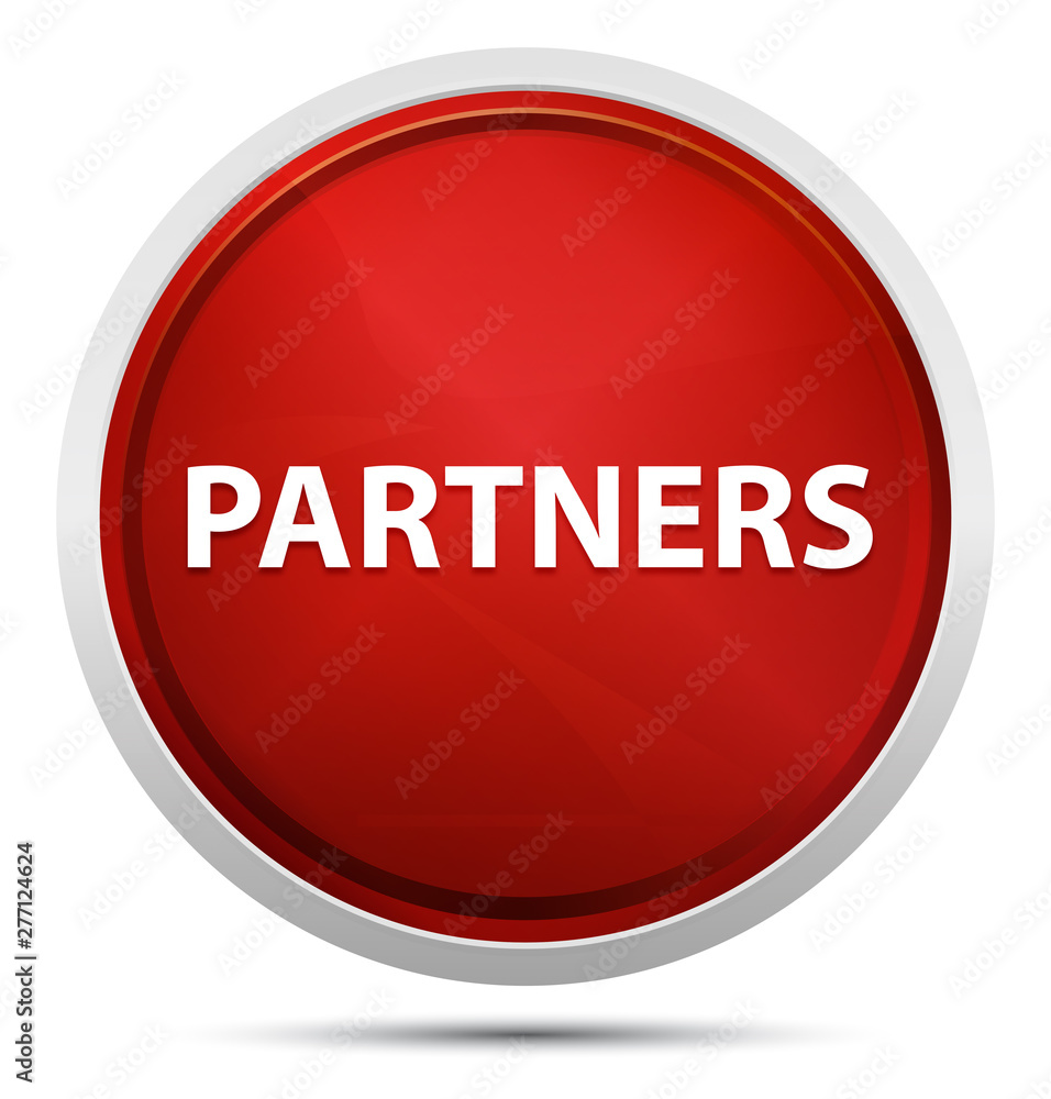 Partners Promo Red Round Button Partners Promo Red Round Button
