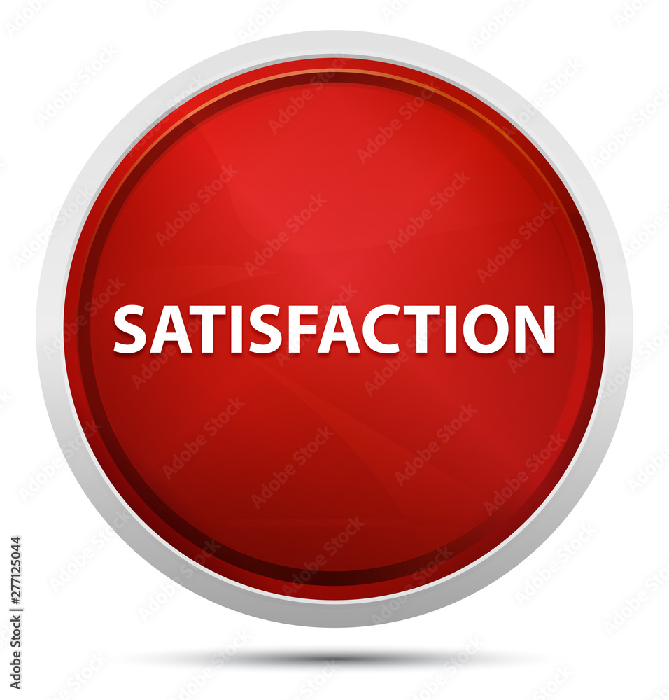 Satisfaction Promo Red Round Button Satisfaction Promo Red Round Button