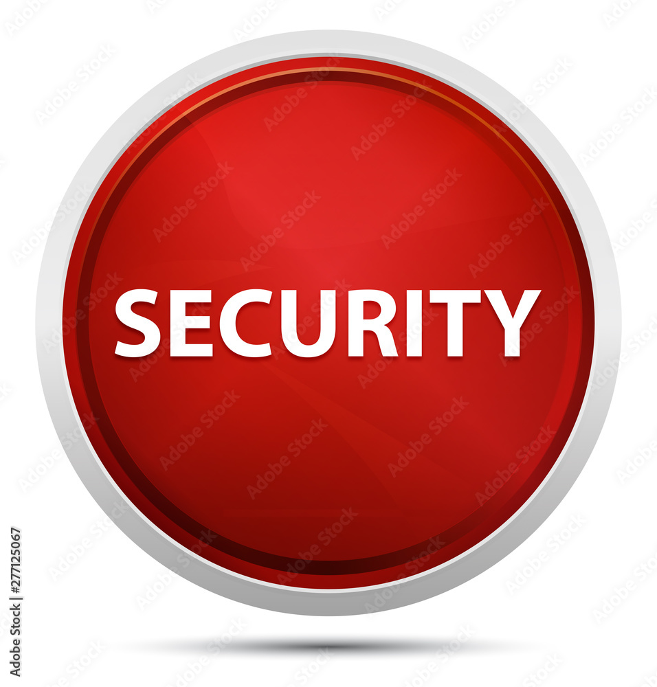 Security Promo Red Round Button Security Promo Red Round Button