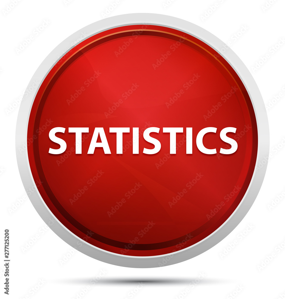Statistics Promo Red Round Button Statistics Promo Red Round Button
