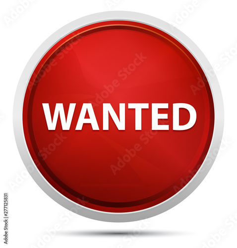 Wanted Promo Red Round Button