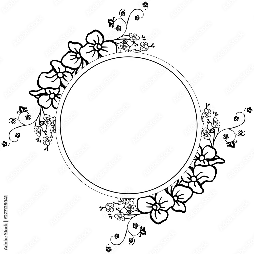 Obraz premium Vector illustration style of card with art of wreath frame