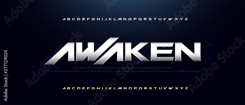 Sport Modern Technology Alphabet Font. Typography for movie, digital, sport, motorcycle, racing logo design fonts. vector illustration