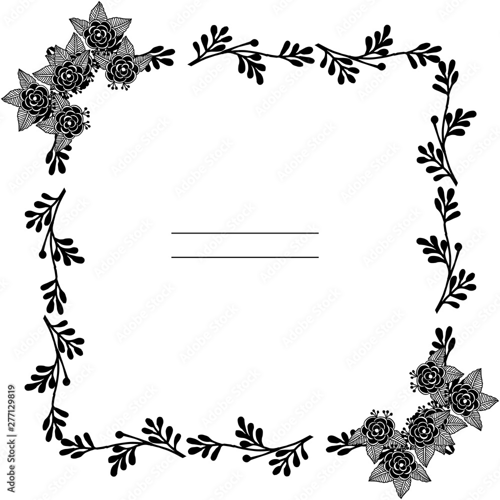 Vector illustration pattern art of wreath frames for poster
