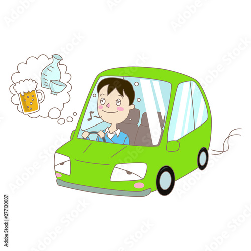 違法運転のイラスト