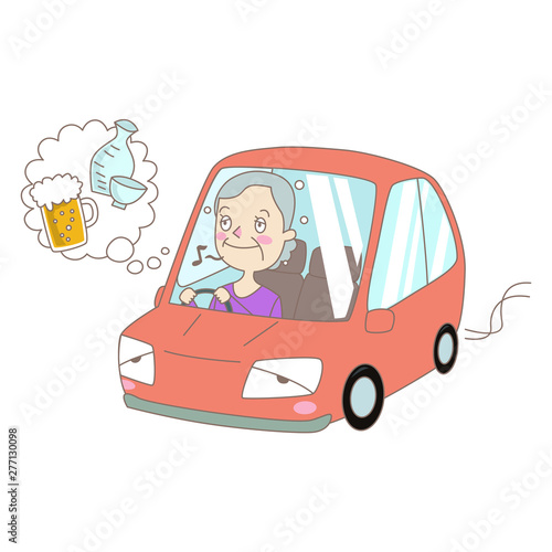 違法運転のイラスト