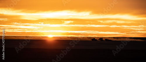 sunset harvesting, Wheat belt region, WA © Janelle