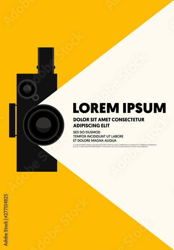 Movie and film poster modern vintage retro style