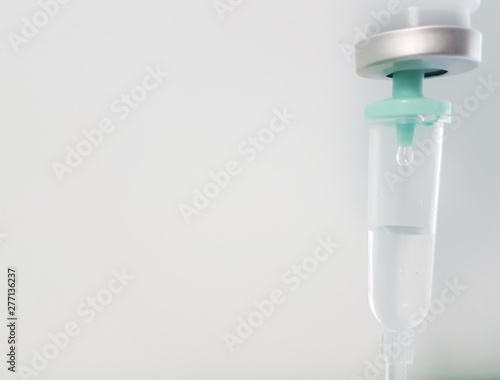 a saline drip in hospital