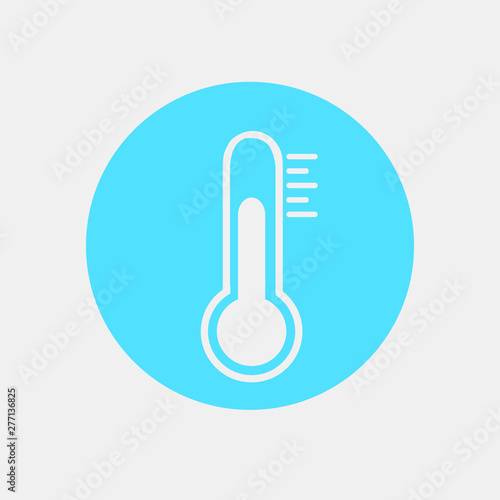 Cold weather thermometer icon vector on white background.