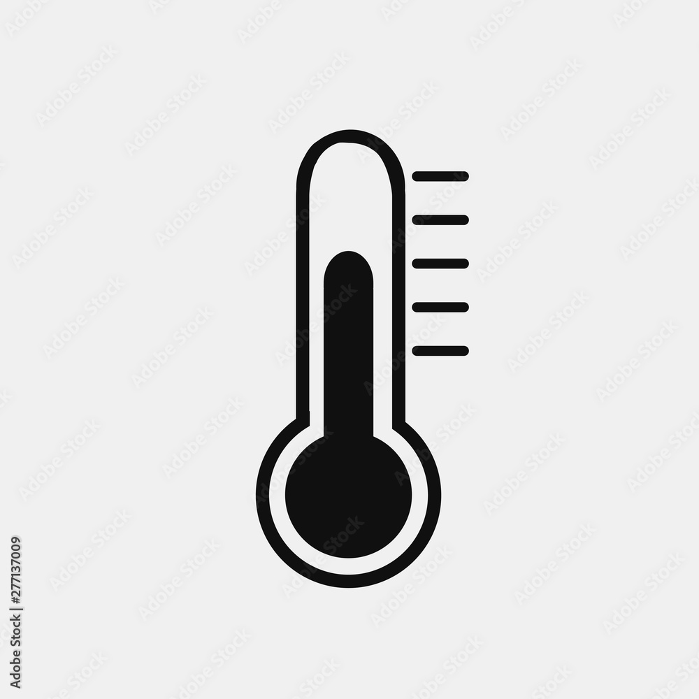 Cold weather thermometer icon vector on white background. Cold weather thermometer icon vector on white background.